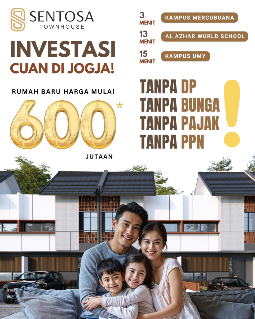 Rumah 600 Juta Jogja dekat Kampus UMY dan Malioboro